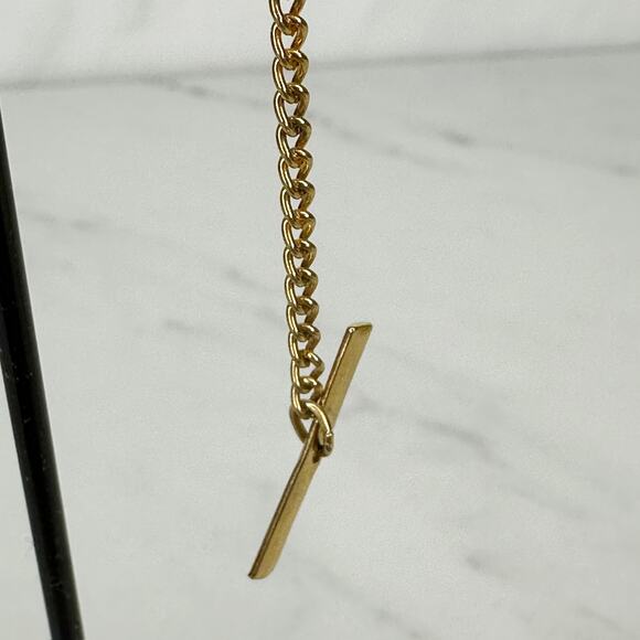 Vintage Sterling Silver Oval Lapel Tie Tack Pin - Picture 10 of 11